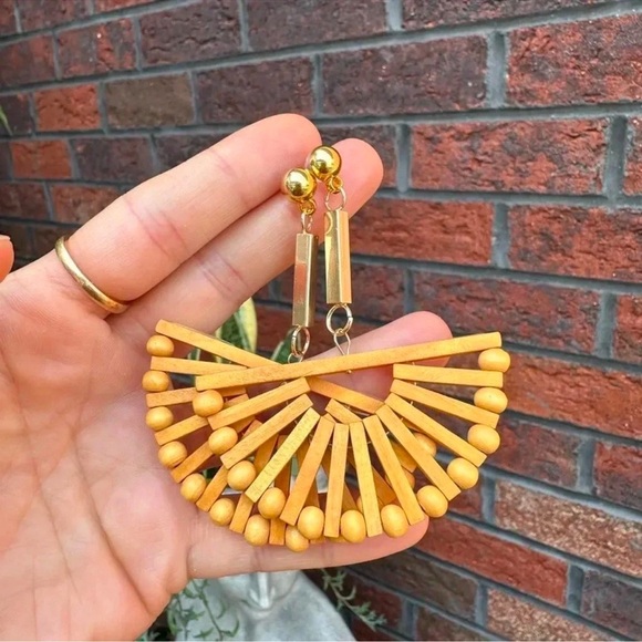 Free people Half Windmill Bamboo Earrings - Picture 7 of 10